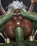 1boy 1girl 3d absurd_res artist_name ass big_breasts big_penis black_lips breasts colored_skin commentary completely_nude dark-skinned_female dark_skin electricity english_commentary english_text erection gigantic_penis green_skin high_res huge_penis hulk marvel nipples nude penis pussy sex smitty34 storm_(x-men) straight teeth text thighs uncensored vaginal_penetration white_hair