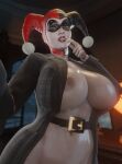 1girl 1girl 1girls 3d alternate_version_at_source batman_(series) big_breasts breasts dc_comics dc_comics harley_quinn harley_quinn_(classic) harley_quinn_(injustice) injustice_2 jinx1919 massive_breasts nipples solo_female