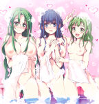 3_girls :d age_difference alluring alternate_hairstyle bath bathing big_breasts blush breast_hold breasts breasts_squeezed_together bubble closed_mouth collarbone completely_nude convenient_censoring cowboy_shot echizen_(hvcv) fire_emblem fire_emblem:_the_sacred_stones foam green_eyes green_hair groin hair_down hand_up happy heart high_res holding holding_towel indoors intelligent_systems light_smile lineup long_hair looking_at_viewer medium_breasts multiple_girls nintendo nipples nude open_mouth own_hands_together purple_background same-sex_bathing shared_bathing siblings side-by-side sidelocks sisters sitting sketch smile soaking_feet soap_bubbles soap_censor syrene_(fire_emblem) tana_(fire_emblem) towel v vanessa_(fire_emblem) very_long_hair water wet wet_hair