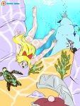 1girl adult_swim alluring bare_legs bikini bishoujo_senshi_sailor_moon bishoujo_senshi_sailor_moon_r bishoujo_senshi_sailor_moon_r_the_movie bishoujo_senshi_sailor_moon_s bishoujo_senshi_sailor_moon_s_the_movie bishoujo_senshi_sailor_moon_supers bishoujo_senshi_sailor_moon_supers_the_movie blonde_hair blue_eyes clam drtoxic fish minako_aino pearl toei_animation toonami underwater viz_media