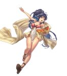 1girl 1girl alluring beach_towel big_breasts blue_eyes blue_hair book braid cleavage covered_navel cuboon feet female_focus fire_emblem fire_emblem:_the_sacred_stones fire_emblem_heroes full_body high_res holding holding_book intelligent_systems long_hair nintendo official_art one-piece_bikini ponytail sandals side_braid swimsuit tana_(fire_emblem) tana_(noble_and_nimble)_(fire_emblem) toes towel transparent_background twin_braids
