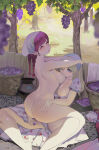 2_girls absurd_res arched_back ass barefoot basket big_breasts blonde_hair blue_eyes blush braid breast_sucking breasts cleavage closed_eyes collarbone commentary completely_nude curvy day dress english_commentary fence floral_print food fruit grabbing_another's_ass grapes groping hands_on_another's_head hat high_res holding holding_food holding_fruit holding_grape implied_object_insertion leaning_back liangzi_tai_hongcha long_hair looking_at_another low_twin_braids multiple_girls nude one_eye_closed original outside panties print_dress puffy_short_sleeves puffy_sleeves pussy_juice red_hair revision short_sleeves shoulder_blades sitting sitting_on_person spread_legs sunlight swept_bangs tree twin_braids underwear vineyard wavy_mouth wavy_sidelocks white_dress white_hat white_panties wooden_fence yuri