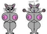 :3 adorable animal_ears anthro areola beth_the_cat_(braidenno35) big_ass big_breasts black_eyes cat cat_ears cat_humanoid cat_tail character_design cute cute_eyes gray_fur gray_skin huge_breasts meow naked_female nude outline outlined_character pink_areola pink_nipples simple_background text thick thick_ass thick_thighs white_background