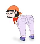  ass black_eyes black_hair bluelimelight dragon_ball dragon_ball_gt looking_back pan pan_(dragon_ball) pan_(dragon_ball_gt) 