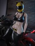 1futa 1girl 3d athletic athletic_futa big_breasts big_penis bike black_gloves black_legwear bra breasts cat_ear_helmet cat_ears celty_sturluson cock_ring collar durarara!! futa_only futanari gloves gold_cock_ring helmet huge_cock intersex light-skinned_futa light_skin monsterdongsart motorcycle_helmet no_panties penis penis_to_the_knees pulling_down_pants pulling_pants_down standing thighs undressing white_penis white_skin