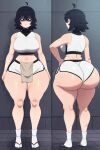 1girl ai_generated ass big_ass booty_shorts breasts fundoshilover101 huge_ass loincloth original original_character