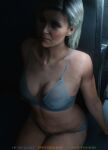 1girl 1girl 1girls 3d blonde_hair bra dead_space female_only mature_female nicole_brennan nipples nipples_visible_through_clothing panties realistic sitting skstalker solo_female translucent_clothing underwear