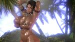 1girls 3d almightypatty arms_behind_head arms_up big_breasts breasts dark-skinned_female huge_breasts looking_at_viewer resident_evil sheva_alomar
