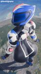 1girl 1girls 3d armor ass ass_focus back_view big_ass blender_(software) cat_suit control_(fortnite) doonography female_focus female_only fortnite fortnite:_battle_royale giantess gloves helmet latex looking_at_viewer looking_back motorcycle_helmet skin_tight visor watermark