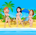 big_breasts bonnie_swanson cameltoe edit erect_nipples family_guy glasses lois_griffin meg_griffin ready_for_sex shaved_pussy thighs thong