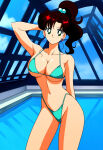 1girl adult_swim alluring big_breasts bikini bishoujo_senshi_sailor_moon bishoujo_senshi_sailor_moon_r bishoujo_senshi_sailor_moon_r_the_movie bishoujo_senshi_sailor_moon_s bishoujo_senshi_sailor_moon_s_the_movie bishoujo_senshi_sailor_moon_supers bishoujo_senshi_sailor_moon_supers_the_movie brown_hair green_eyes makoto_kino rei_no_pool swimming_pool toei_animation toonami under_boob viz_media wolf_(artist)