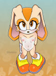 1girl 5_fingers abstract_background anthro areola artist_name big_feet biped black_nose blush blush_lines breasts closed_frown clothing collarbone cream_the_rabbit cub dipstick_ears ear_markings eyelashes feet female female_anthro fingers floppy_ears footwear footwear_only frown fur genitals gloves grey_clothing grey_footwear grey_shoes hands_behind_back handwear harukadew high_res humanoid_genitalia humanoid_vulva lagomorph leporid looking_at_viewer looking_up lop_ears mammal mostly_nude mostly_nude_anthro mostly_nude_female mouth_closed multicolored_body multicolored_clothing multicolored_ears multicolored_footwear multicolored_fur multicolored_shoes navel nipple_dip nipples nude orange_body orange_clothing orange_ear_tips orange_ears orange_eyes orange_footwear orange_fur orange_shoes pigeon_toed pink_areola pink_inner_ear pink_nipples plantigrade pupils rabbit sega shoes shoes_only small_breasts socks solo sonic_the_hedgehog_(series) standing tan_body tan_ears tan_fur text two_tone_ears vulva white_body white_clothing white_footwear white_fur white_gloves white_handwear white_socks yellow_clothing yellow_footwear yellow_shoes young young_anthro young_female