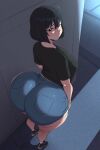 1girl ai_generated ass big_ass booty_shorts breasts fundoshilover101 huge_ass jean_shorts jeans original original_character