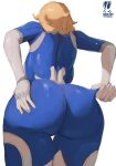 1girl 1girls 2020s 2026 2d 2d_(artwork) artist_logo artist_signature ass ass_focus athletic back_view big_ass blonde_hair blue_bodysuit blue_clothing bodysuit bubble_ass bubble_butt butt_focus clothed clothes_pull clothing dat_ass down_angle down_view fanart_from_twitter fantastic_four fully_clothed grabbing_own_ass hand_on_ass heroine huge_ass invisible_woman invisible_woman_(marvel_rivals) large_ass marvel marvel_rivals miraihikari no_ai pantylines signature sue_storm superheroine thick thick_ass thick_thighs tight_clothes tight_clothing tight_fit tugging tugging_clothing two_tone_clothing white_background