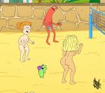 2025 2_girls 2boys adult_swim allan_red_(smiling_friends) ass breasts glep_(smiling_friends) marge_simpson_(smiling_friends) navel nude nude_edit nude_female nude_in_public pussy screenshot_edit smiling_friends zoey_(smiling_friends)