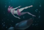 1girl ai_generated anime_girl asphyxiation doki_doki_literature_club drowned drowning female labreed natsuki_(doki_doki_literature_club) solo underwater