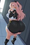1girl ai_generated ass big_ass booty_shorts breasts fundoshilover101 hoyoverse huge_ass nicole_demara zenless_zone_zero
