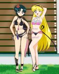 2_girls adult_swim alluring ami_mizuno beach bikini bishoujo_senshi_sailor_moon bishoujo_senshi_sailor_moon_r bishoujo_senshi_sailor_moon_r_the_movie bishoujo_senshi_sailor_moon_s bishoujo_senshi_sailor_moon_s_the_movie bishoujo_senshi_sailor_moon_supers bishoujo_senshi_sailor_moon_supers_the_movie blonde_hair blue_eyes blue_hair bunny_ears cleavage double_v medium_breasts minako_aino ocean starmvenus toei_animation toonami viz_media