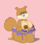 1girl 1girl absurd_res anthro areola bedroom_eyes bottomwear breasts brown_areola buckteeth clothed clothing eastern_grey_squirrel flashing flashing_breasts fuzefurry grey_squirrel high_res looking_at_viewer mammal narrowed_eyes nickelodeon nipples rodent sandy_cheeks sciurid seductive spongebob_squarepants squirrel teeth thick_thighs topless tree_squirrel