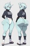1girl ai_generated ass big_ass breasts fundoshi fundoshilover101 hoyoverse huge_ass soukaku_(zenless_zone_zero) tabi_socks zenless_zone_zero