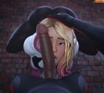 1boy 1girl 1girls 3d 3d_(artwork) ass asymmetrical_hair bending_forward big_ass big_penis blender_(software) blonde_hair bodysuit bubble_ass bubble_butt canon_couple dark-skinned_male dark_skin gwen_stacy gwen_stacy_(spider-verse) hand_on_another's_head hood_down huge_cock human_only imminent_oral imminent_sex interracial large_ass licking licking_penis light-skinned_female light_skin looking_at_viewer male male/female male_pov marvel marvel_comics miles_morales open_mouth outside penis penis_covering_eye penis_on_face penis_over_one_eye pov smitty34 spider-gwen spider-man:_into_the_spider-verse spider-man_(series) spider_web squatting straight superhero superheroine tagme tight_clothing tongue tongue_out