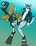 1boy 1girl carbuncle fellatio female flippers male open original patreon_request rosa_(thearashi) scuba sketch thearashi underwater van_(thearashi) wetsuit wolf