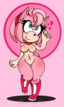  amy_rose anthro boots breasts furry green_eyes hair hairband heart hedgehog laurypinky972 nude pink_hair pussy sega shiny shiny_skin short_hair smile solo sonic_(series) 