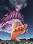  feet giantess mikumikudance mofukitune patchouli_knowledge rampage touhou 