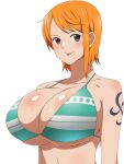  1girl 1girl 1girl big_breasts breasts brown_eyes female_focus female_only kagemusha mature mature_female nami one_piece orange_hair solo_female solo_focus tagme 