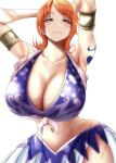 1girl 1girl 1girl 2022 armpits arms_behind_head arms_up belly_button big_breasts blush breasts brown_eyes cleavage female_focus female_only hips huge_breasts massive_breasts mature mature_female moriton nami naughty_face one_piece orange_hair purple_eyes short_hair shoulder_tattoo simple_background slim_waist solo_female solo_focus tagme tattoo thick_thighs thighs white_background wide_hips