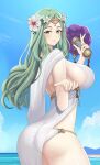  1girl 1girl 1girl alluring alternate_costume ass big_breasts bikini breasts desspie female_only fire_emblem fire_emblem:_three_houses fire_emblem_heroes large_ass nintendo official_alternate_costume rhea_(fire_emblem) rhea_(summer)_(fire_emblem) sideboob swimsuit white_bikini white_swimsuit 