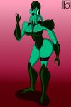  1futa alien alien_futanari armor boots chimera_sui_generis cleavage dickgirl dickgirl_only fishnet fishnet_bodysuit fishnet_topwear fishnets futa_only futanari general green_skin helmet intersex intersex_only kylaxx_(venomtherealsymbiote) moffoffo nude nude_futanari oc original original_character red_eyes shoulder_pads solo_futa tentacle tentacle_hair 