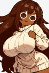 ai_generated big_breasts cocoa_cookie cookie_run cookie_run_kingdom cookie_run_ovenbreak fan_edit kingdom_edit sweater tagme yo_dayo_(ai)