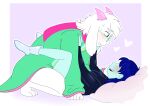 1boy 1boy1girl 1girl 2d 2d_(artwork) anthro anthro_penetrating anthro_penetrating_human blue_body blue_skin blush bodysuit boots breasts caprine clothed clothing darkner deltarune digital_media_(artwork) duo female female_human female_kris_(deltarune) female_penetrated femsub footwear fur furry glasses goat goat_boy goat_horns green_clothing green_robe hair hetero horns human human_penetrated interspecies kris_(dark_world_form) kris_(deltarune) male male/female male_anthro male_penetrating male_penetrating_female maledom mammal missionary_position penetration pink_horns pink_scarf rainy_(artist) ralsei ralsei_with_white_fur robe scarf seme_ralsei sex short_hair simple_background straight third-party_source top_ralsei undertale_(series) video_game_character video_games white_background white_body white_fur