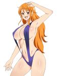  1girl 1girl 1girl big_breasts breasts brown_eyes female_focus female_only kagemusha mature mature_female nami one_piece orange_hair solo_female solo_focus tagme 