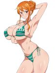 1girl 1girl 1girl big_breasts breasts brown_eyes female_focus female_only kagemusha mature mature_female nami one_piece orange_hair solo_female solo_focus tagme