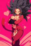  black_hair dragon_ball_super kefla looking_at_viewer medium_breasts muscular_female nekom14 nude_female potara_earrings pussy red_fur super_saiyan_4 tal yellow_eyes 