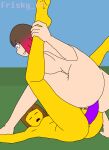  2girls amazon_position ass bete_noire betty_noire black_eyes breasts brown_hair dildo female_frisk frisk frisk_(undertale) frisky_69 glitchtale mutual_insertion nude object_insertion red_eyes red_hair sex sex_toy undertale_au vaginal vaginal_insertion yuri 