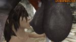 3d animated animopron beast beastiality big breasts game horse huge lara_croft penis rule34