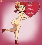 1girl 1girl ckdrawstuff cute looking_at_viewer nude total_drama_island valentine valentine's_day zoey_(tdi)