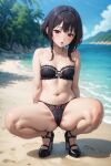  1female 1girl beach bikini bikini_bottom bikini_top female_only kono_subarashii_sekai_ni_shukufuku_wo! lzo megumin spread_legs 