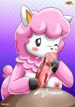 1girl animal_crossing bbmbbf breasts fur34 fur34* furry nintendo oral palcomix reese_(animal_crossing) tagme