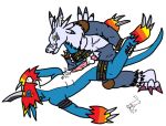 digimon flamedramon tagme weregarurumon