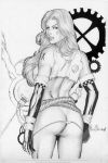  1girl alex_oliver aphrodite_ix aphrodite_ix_(series) ass breast female_only image_comics lipstick monochrome nipple top_cow 