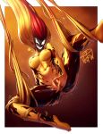 2023 2dnsfw 2dswirl alien alien_girl anus blush breasts feet fingering fingering_self hearts legs_spread long_hair marvel marvel_comics masturbation monster_girl motion_lines multicolored_body multicolored_hair nipples pussy pussy_juice pussy_juice_drip scream_(spider-man) sharp_claws sharp_teeth spider-man_(series) steam symbiote very_long_hair white_eyes