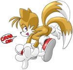 anus canine fox grab_on is is_(artist) male miles_"tails"_prower multiple_tails plain_background sega solo sonic_*(series) sonic_the_hedgehog_(series) testicles white_background