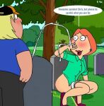 bottomless chris_griffin cumming cumshot family_guy graveyard incest lois_griffin mother_&_son pissing uso_(artist)