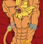 armpits leomon lion male nippleplay solo tickle