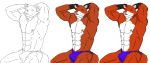 armpits fox male original original_character partially_clothed solo wolfoxokamichan