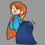 1girl artzkeith ass ass_bigger_than_head ass_focus big_ass big_ass big_breasts big_breasts boobs_bigger_than_head booty breasts breasts_bigger_than_head butt_focus dress ginger ginger_female ginger_hair glasses glasses_on_face kindergarten_(game) kindergarten_3 large_ass large_boobs large_butt long_hair ms._lovelett orange_hair orange_hair_female tagme throwing_it_back